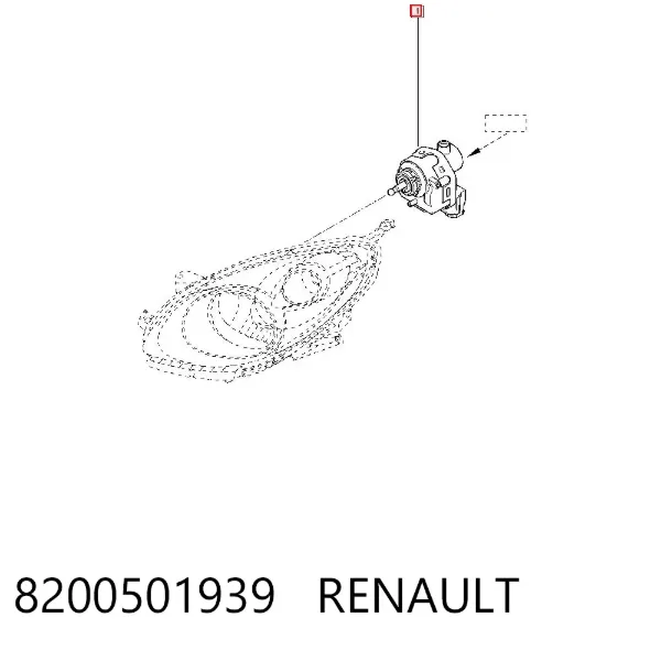 Корректор фар 8200501939 Renault (RVI)