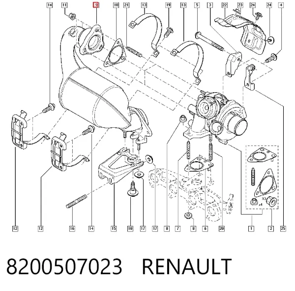 Катализатор 8200507023 Renault (RVI)