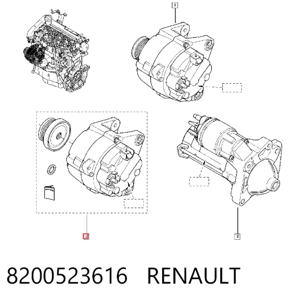 Генератор 8200523616 Renault (RVI)