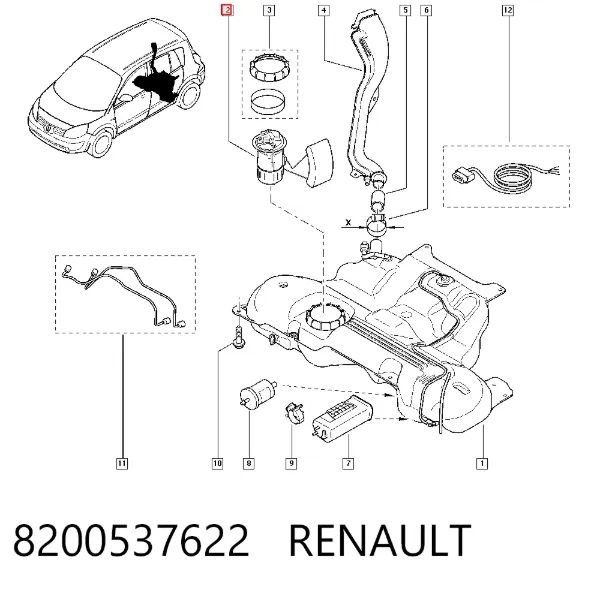 Бензонасос 8200537622 Renault (RVI)