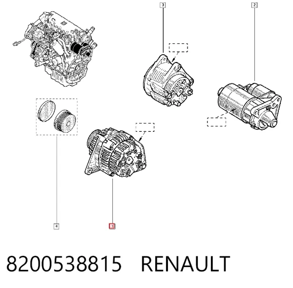 Генератор 8200538815 Renault (RVI)