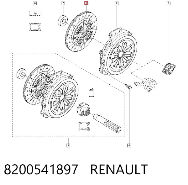 Диск сцепления 8200541897 Renault (RVI)