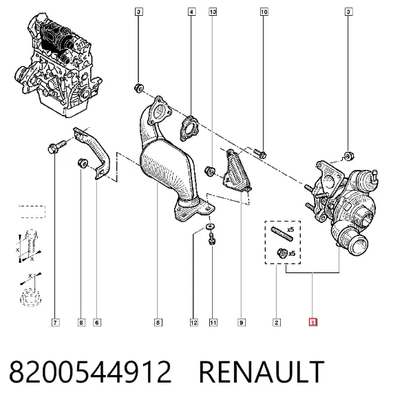 Турбина 8200544912 Renault (RVI)