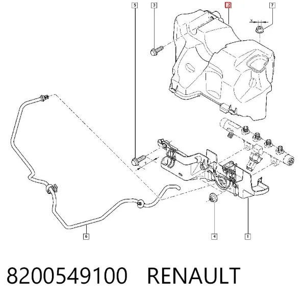Крышка двигателя 8200549100 Renault (RVI)