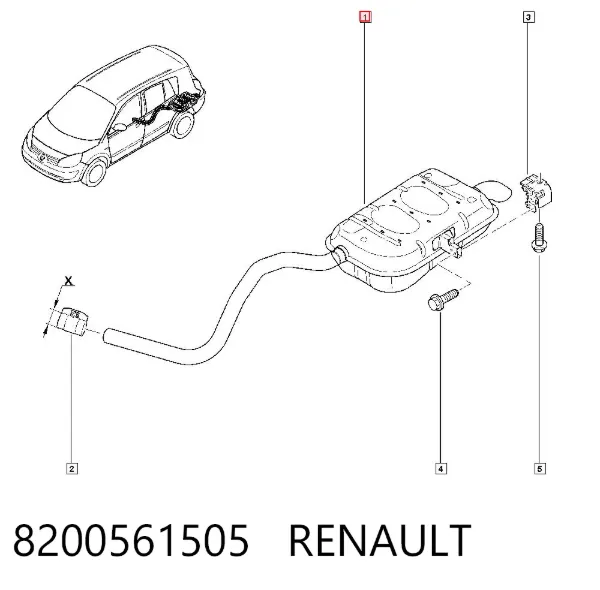 Глушитель задний 8200561505 Renault (RVI)
