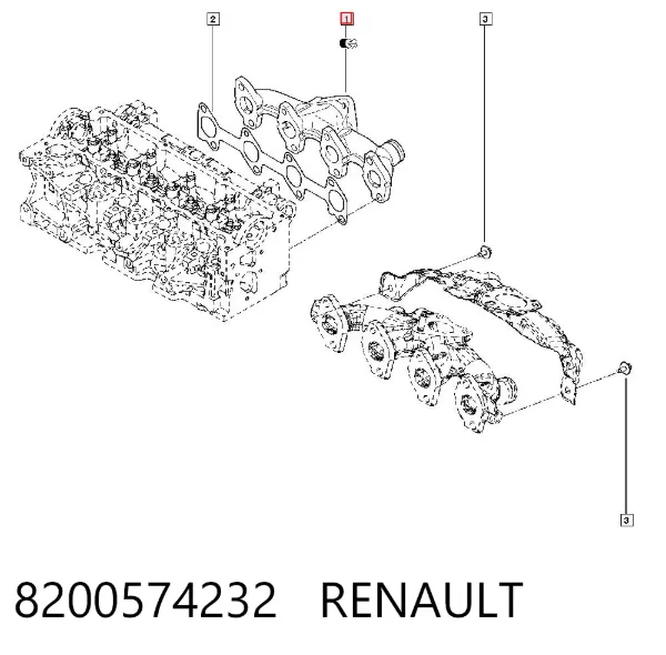 Выпускной коллектор 8200574232 Renault (RVI)