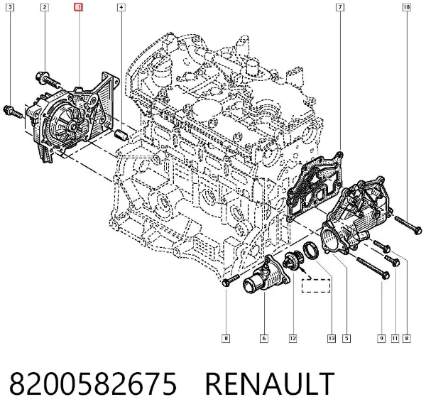 Помпа 8200582675 Renault (RVI)