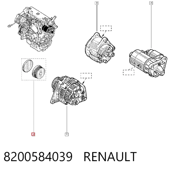 Шкив генератора 8200584039 Renault (RVI)