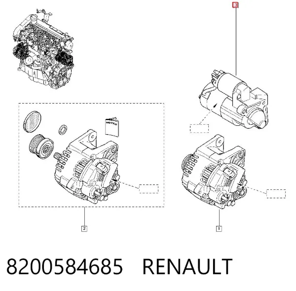 Стартер 8200584685 Renault (RVI)