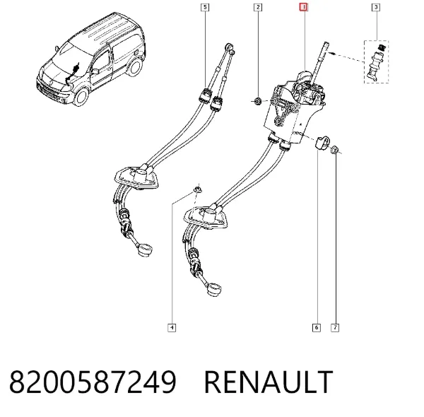 Кулиса переключения передач 8200587249 Renault (RVI)