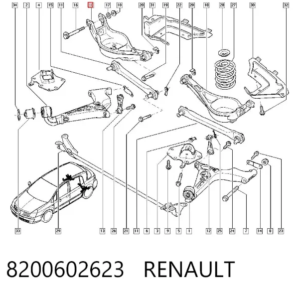 Нижний рычаг задней подвески 8200602623 Renault (RVI)
