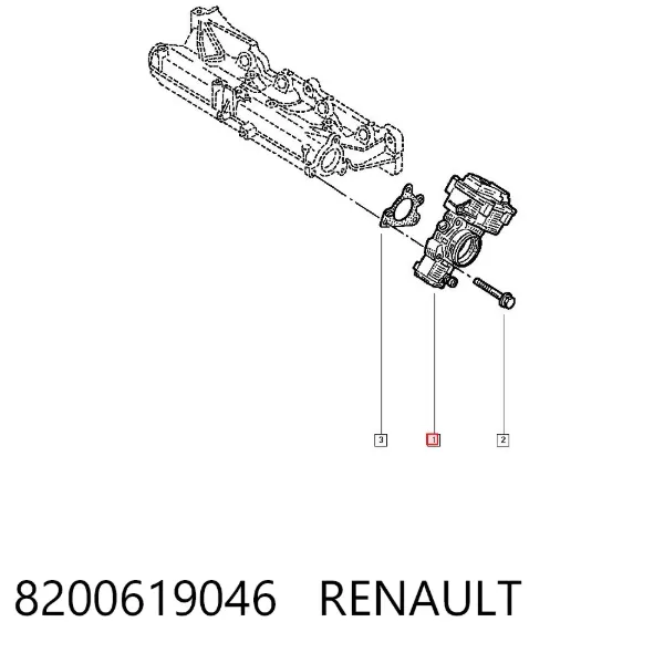 Дроссельная заслонка 8200619046 Renault (RVI)