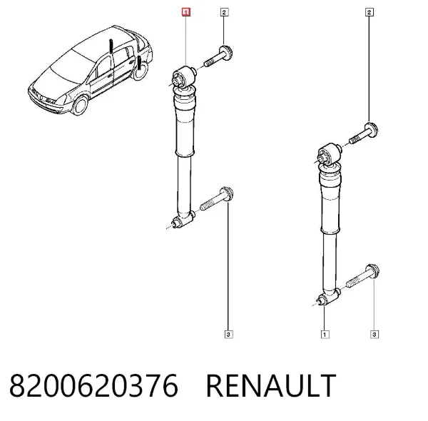 Амортизатор задний 8200620376 Renault (RVI)