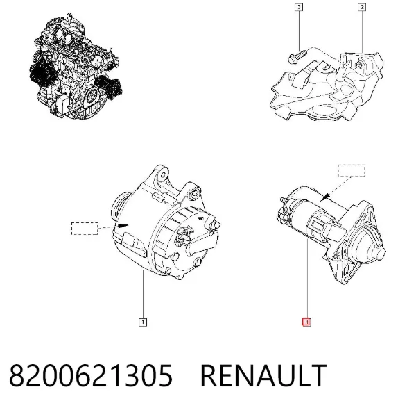 Стартер 8200621305 Renault (RVI)