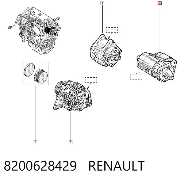 Стартер 8200628429 Renault (RVI)