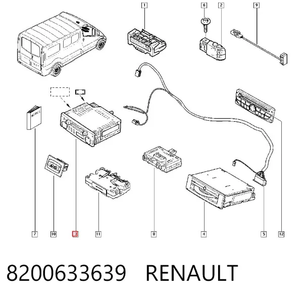Магнитола 8200633639 Renault (RVI)