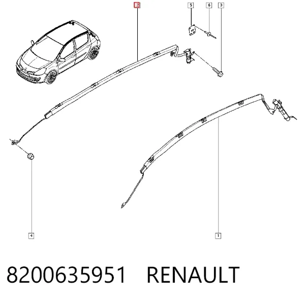 Шторка боковая, правая 8200635951 Renault (RVI)