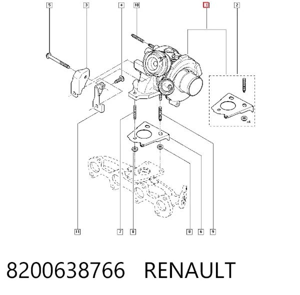 Турбина 8200638766 Renault (RVI)