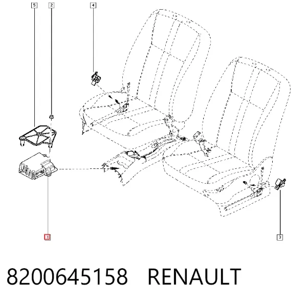 Модуль-процессор управления подушкой безопасности (ЭБУ AIRBAG) 8200645158 Renault (RVI)