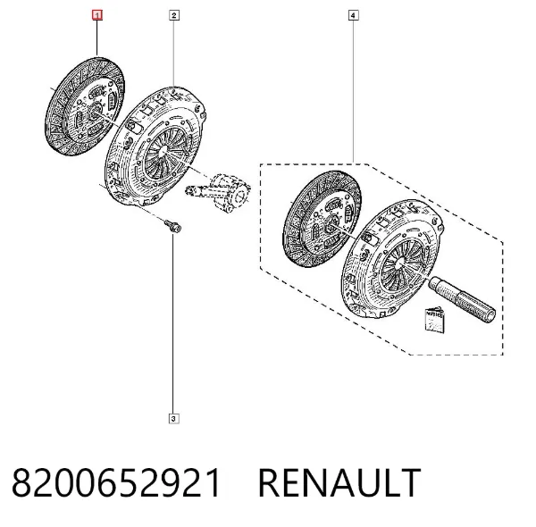 Диск сцепления 8200652921 Renault (RVI)