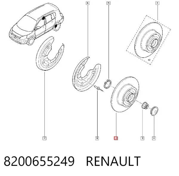 Тормозные диски 8200655249 Renault (RVI)