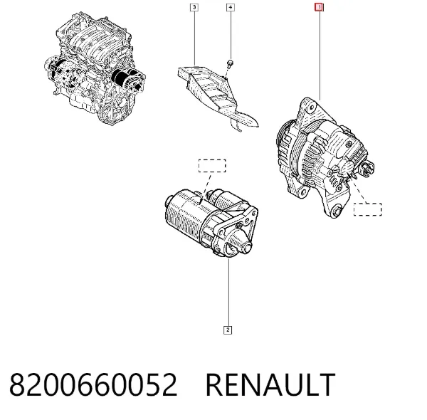 Генератор 8200660052 Renault (RVI)