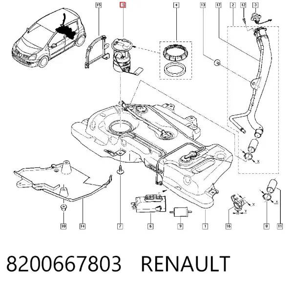 Бензонасос 8200667803 Renault (RVI)