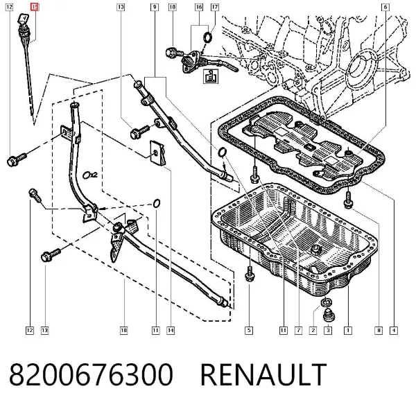 Щуп масляный 8200676300 Renault (RVI)