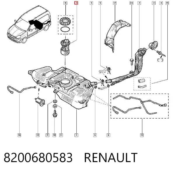 Бензонасос 8200680583 Renault (RVI)