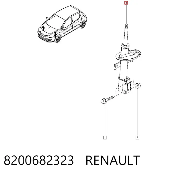 Амортизатор передний 8200682323 Renault (RVI)