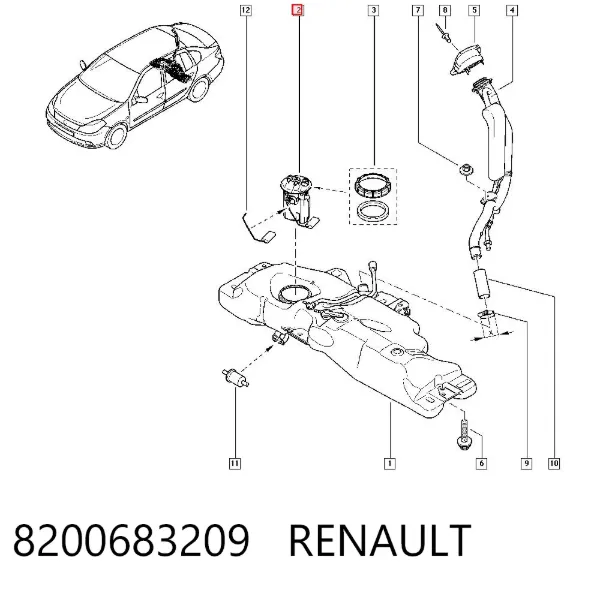 Бензонасос 8200683209 Renault (RVI)