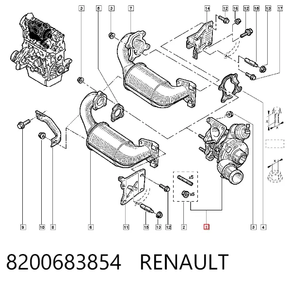 Турбина 8200683854 Renault (RVI)