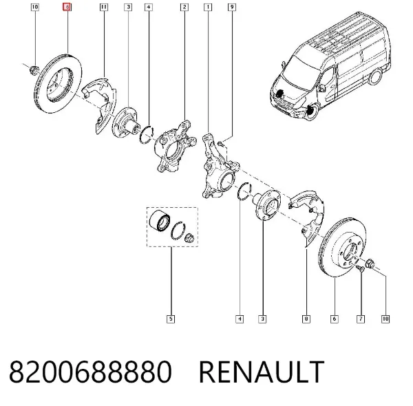 Передние тормозные диски 8200688880 Renault (RVI)