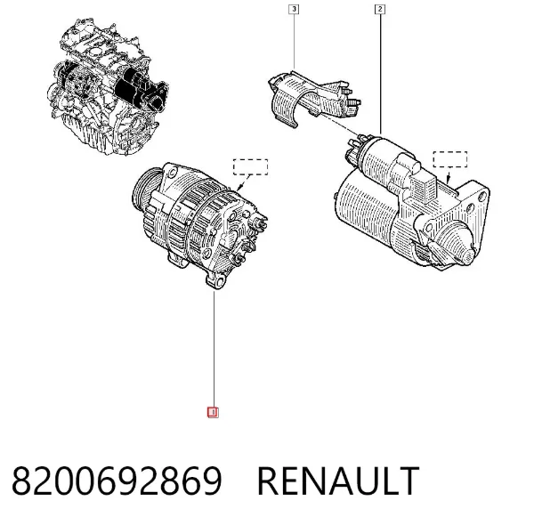 Генератор 8200692869 Renault (RVI)