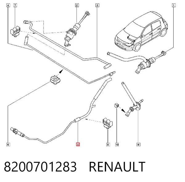 Шланг сцепления 8200701283 Renault (RVI)