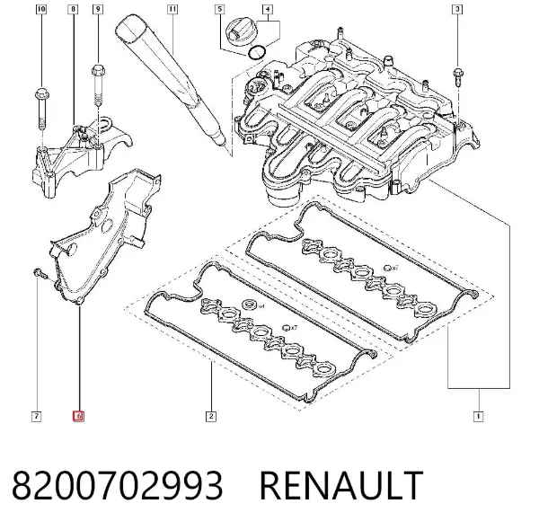 Защита ремня ГРМ 8200702993 Renault (RVI)