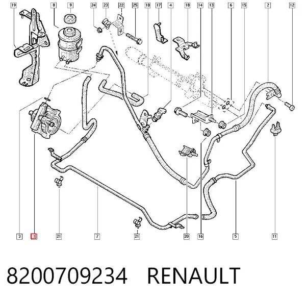 Насос ГУР 8200709234 Renault (RVI)