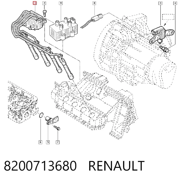 Высоковольтные провода 8200713680 Renault (RVI)