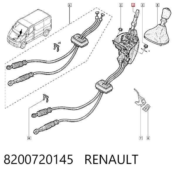 Кулиса переключения передач 8200720145 Renault (RVI)