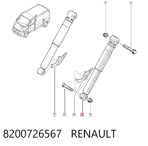 Амортизатор задний 8200726567 Renault (RVI)
