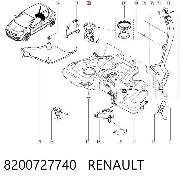 Бензонасос 8200727740 Renault (RVI)