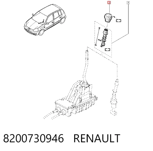 Ручка КПП 8200730946 Renault (RVI)