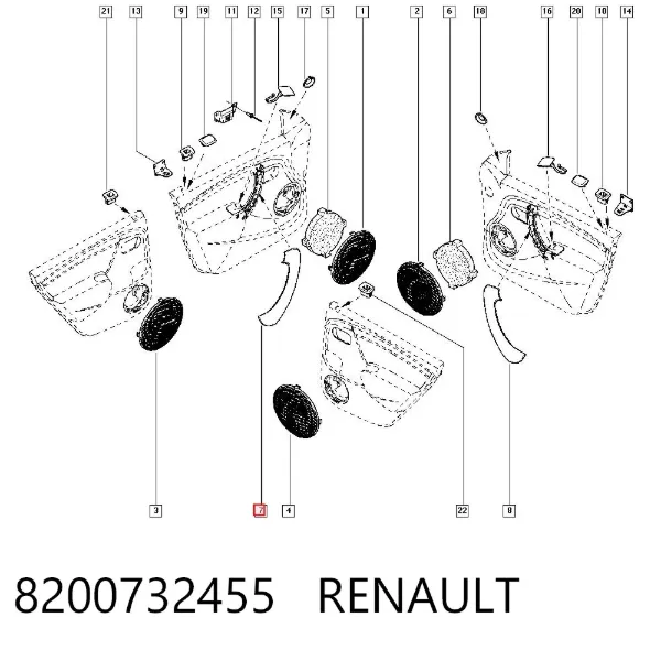 Накладка ручки двери 8200732455 Renault (RVI)