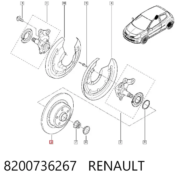 Тормозные диски 8200736267 Renault (RVI)