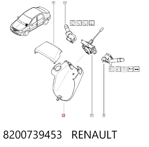 Защитный кожух рулевого механизма 8200739453 Renault (RVI)