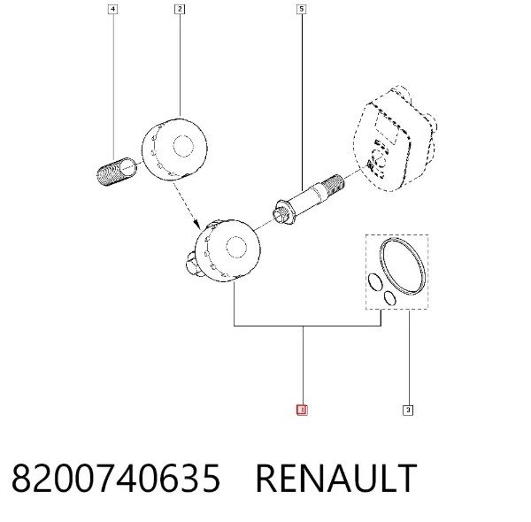Корпус масляного фильтра 8200740635 Renault (RVI)