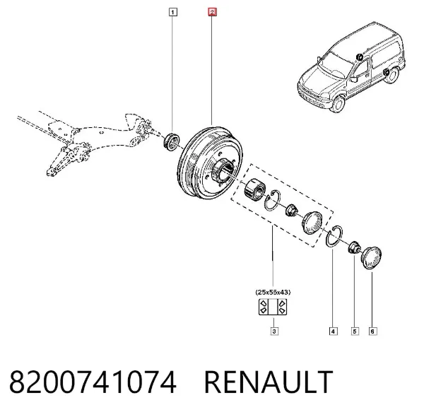 Тормозной барабан 8200741074 Renault (RVI)