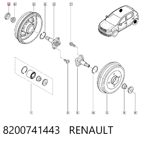 Заглушка ступицы 8200741443 Renault (RVI)