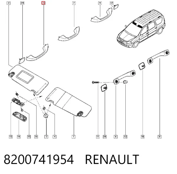 Ручка крыши салона 8200741954 Renault (RVI)