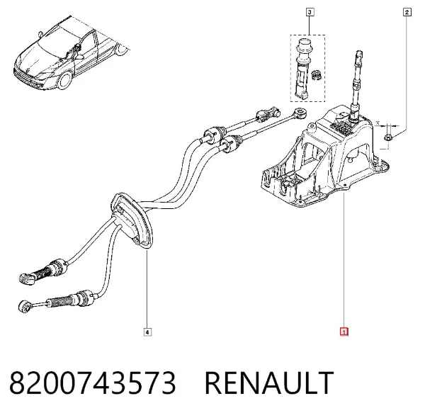 Кулиса переключения передач 8200743573 Renault (RVI)